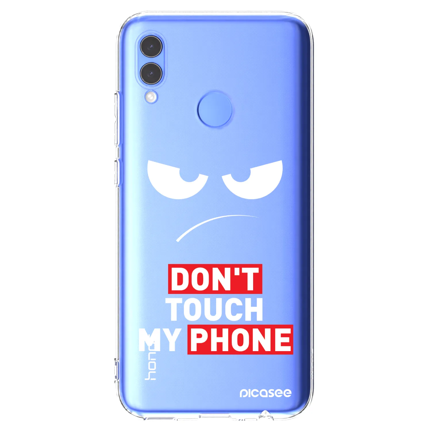Picasee silikonový průhledný obal pro Huawei P Smart 2019 - Angry Eyes - Transparent