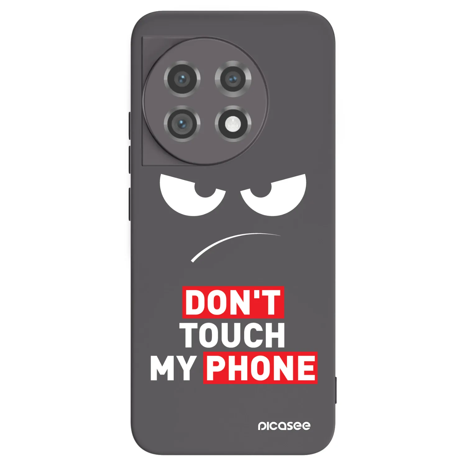 Picasee silikonový černý obal pro OnePlus 11 5G - Angry Eyes - Transparent