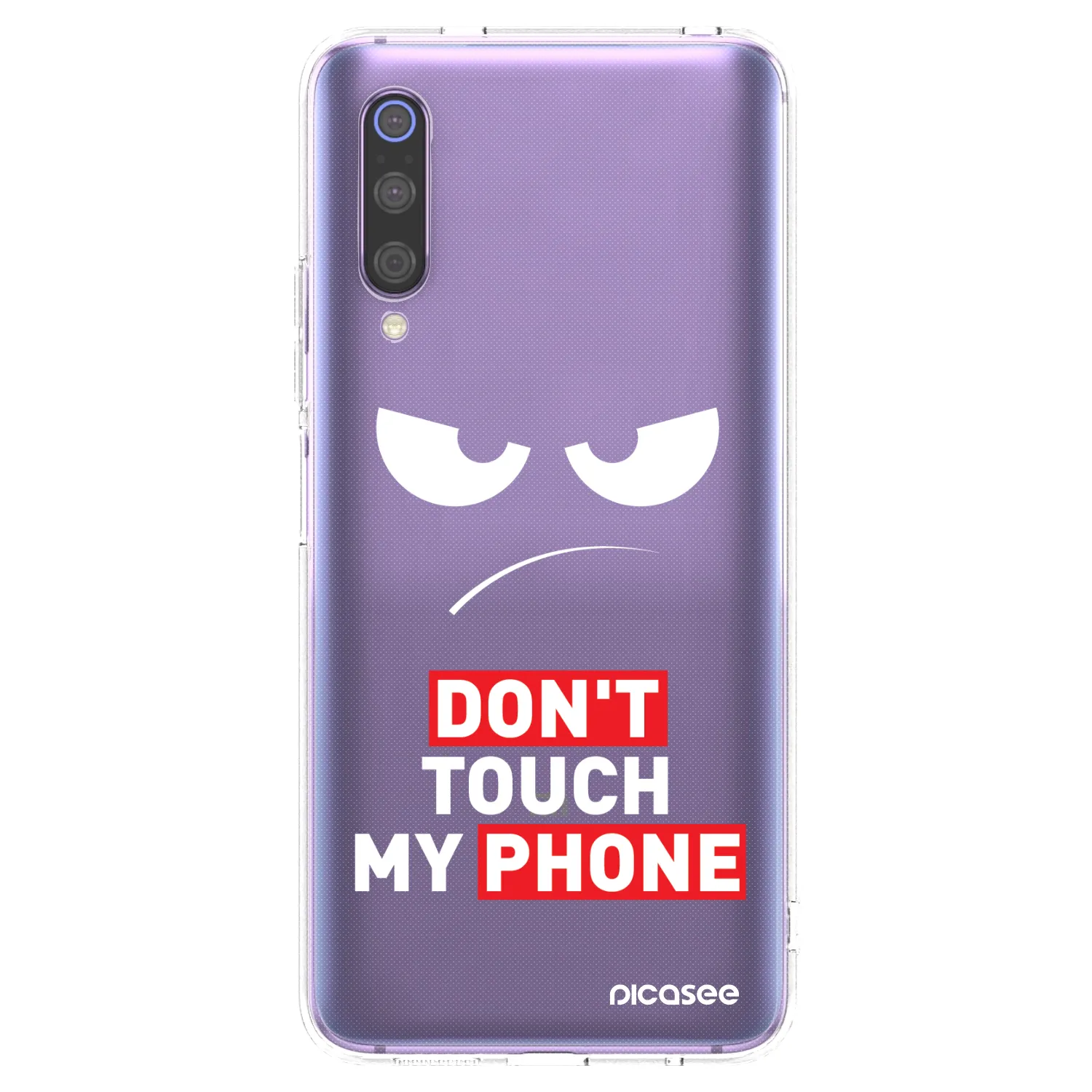 Picasee silikonový průhledný obal pro Xiaomi Mi 9 - Angry Eyes - Transparent