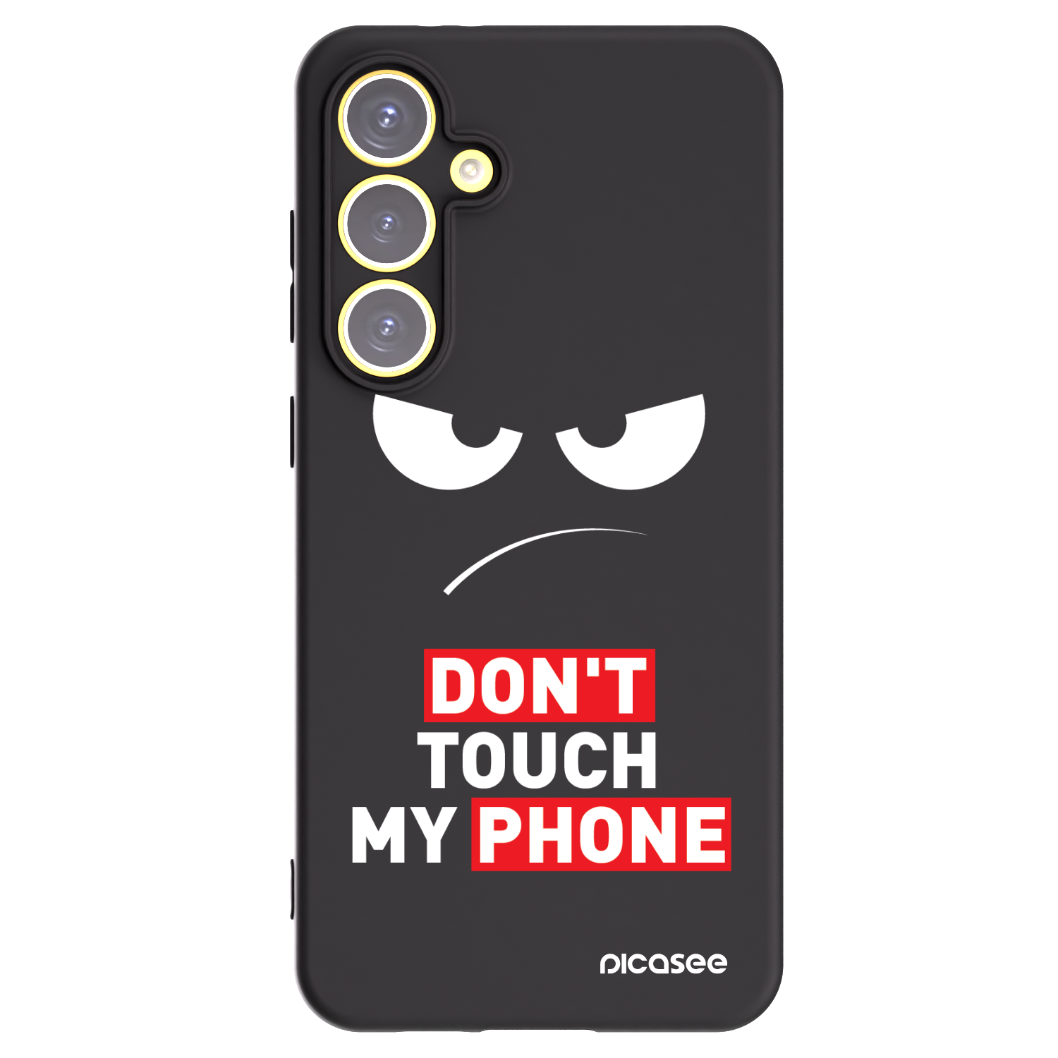 Picasee silikonový černý obal pro Samsung Galaxy S24 FE S721B - Angry Eyes - Transparent