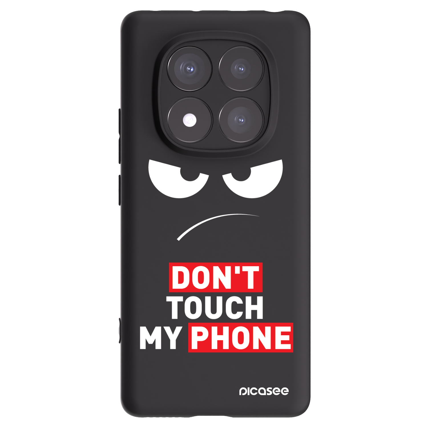 Picasee silikonový černý obal pro Xiaomi Redmi Note 14 Pro 5G - Angry Eyes - Transparent