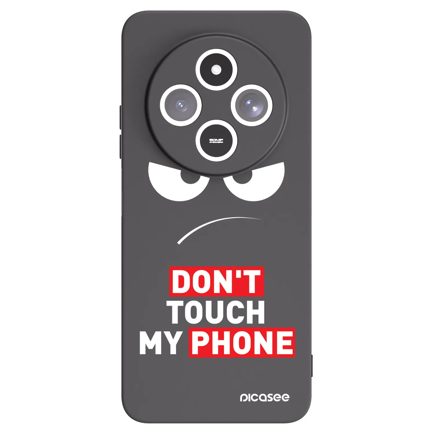 Picasee silikonový černý obal pro Xiaomi Redmi 14C - Angry Eyes - Transparent