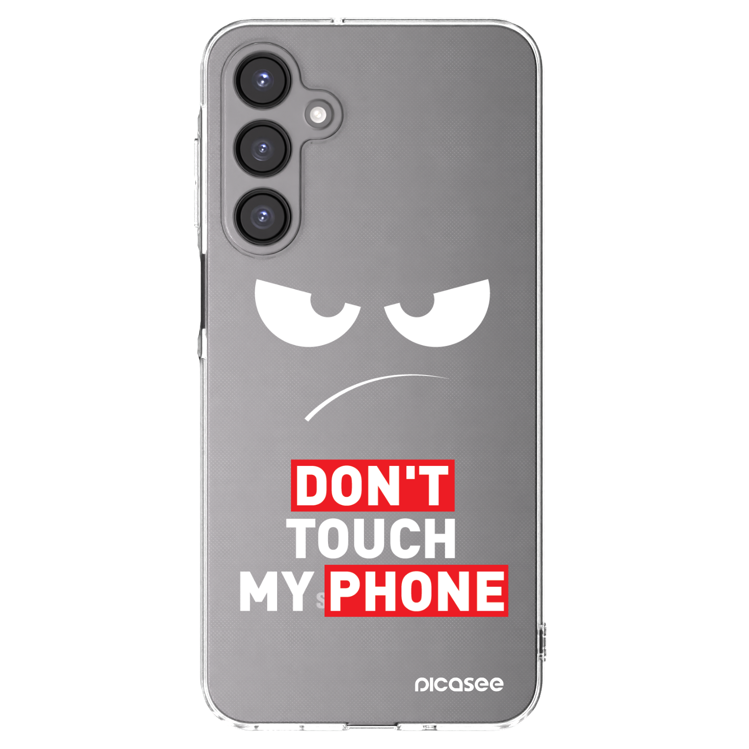 Picasee silikonový průhledný obal pro Samsung Galaxy A16 5G - Angry Eyes - Transparent