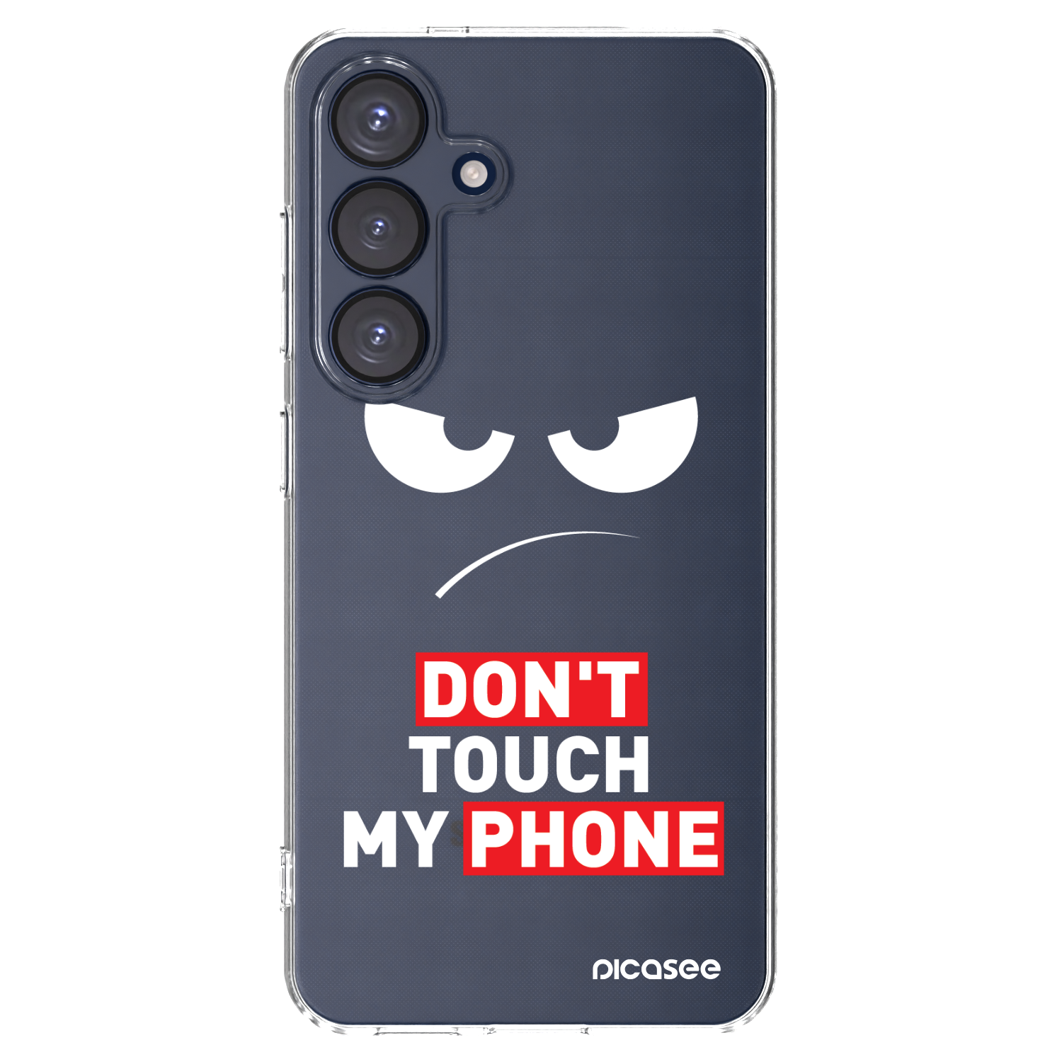 Picasee silikonový průhledný obal pro Samsung Galaxy S25 5G - Angry Eyes - Transparent