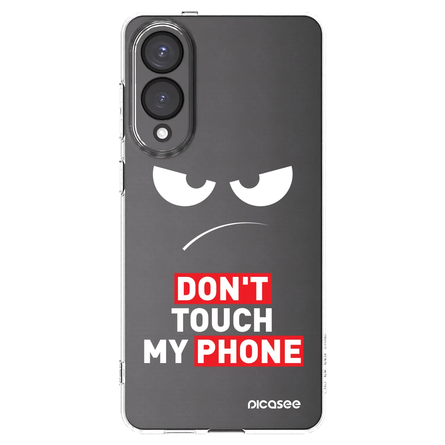 Picasee silikonový průhledný obal pro Samsung Galaxy S25 Edge 5G - Angry Eyes - Transparent