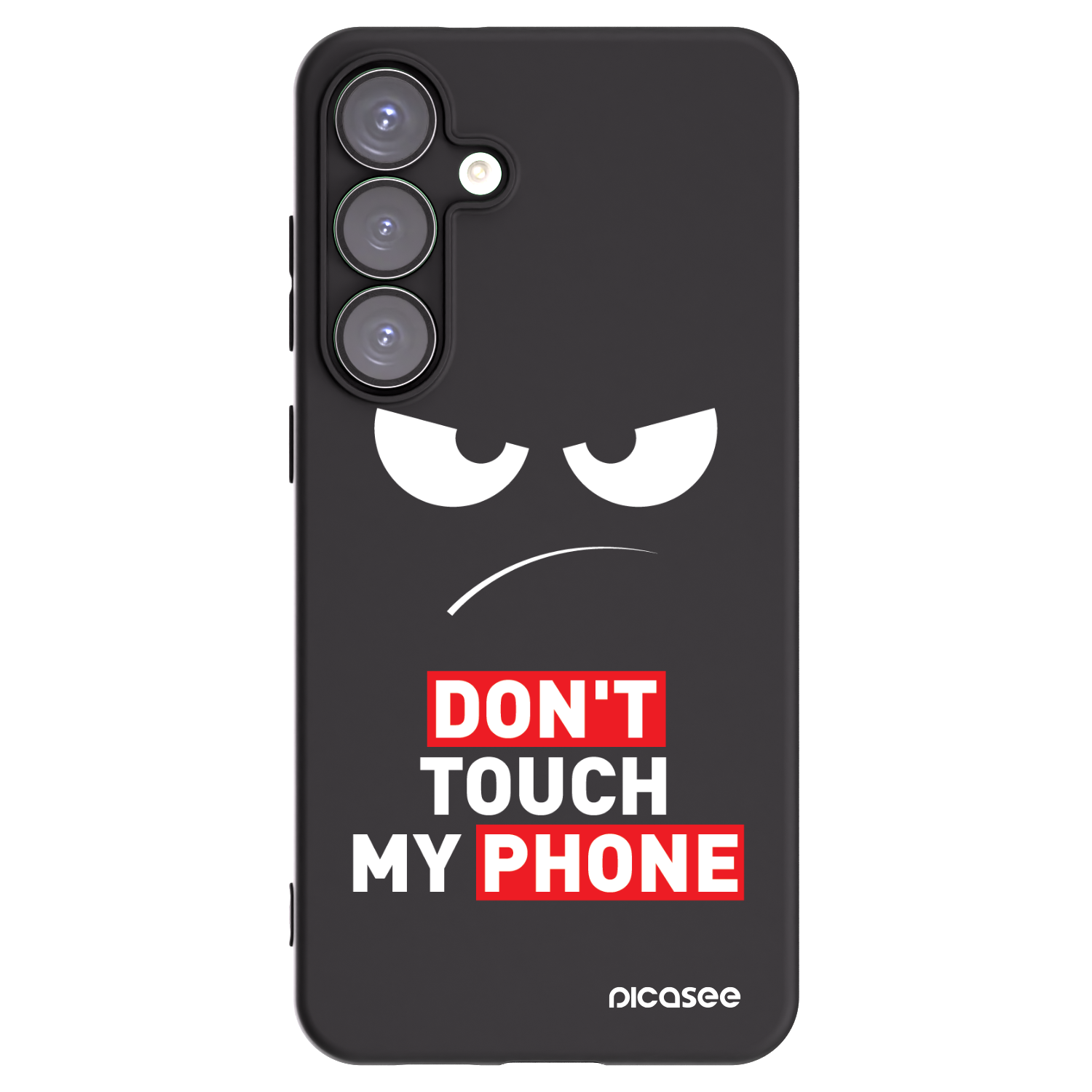 Picasee silikonový černý obal pro Samsung Galaxy S25+ 5G - Angry Eyes - Transparent
