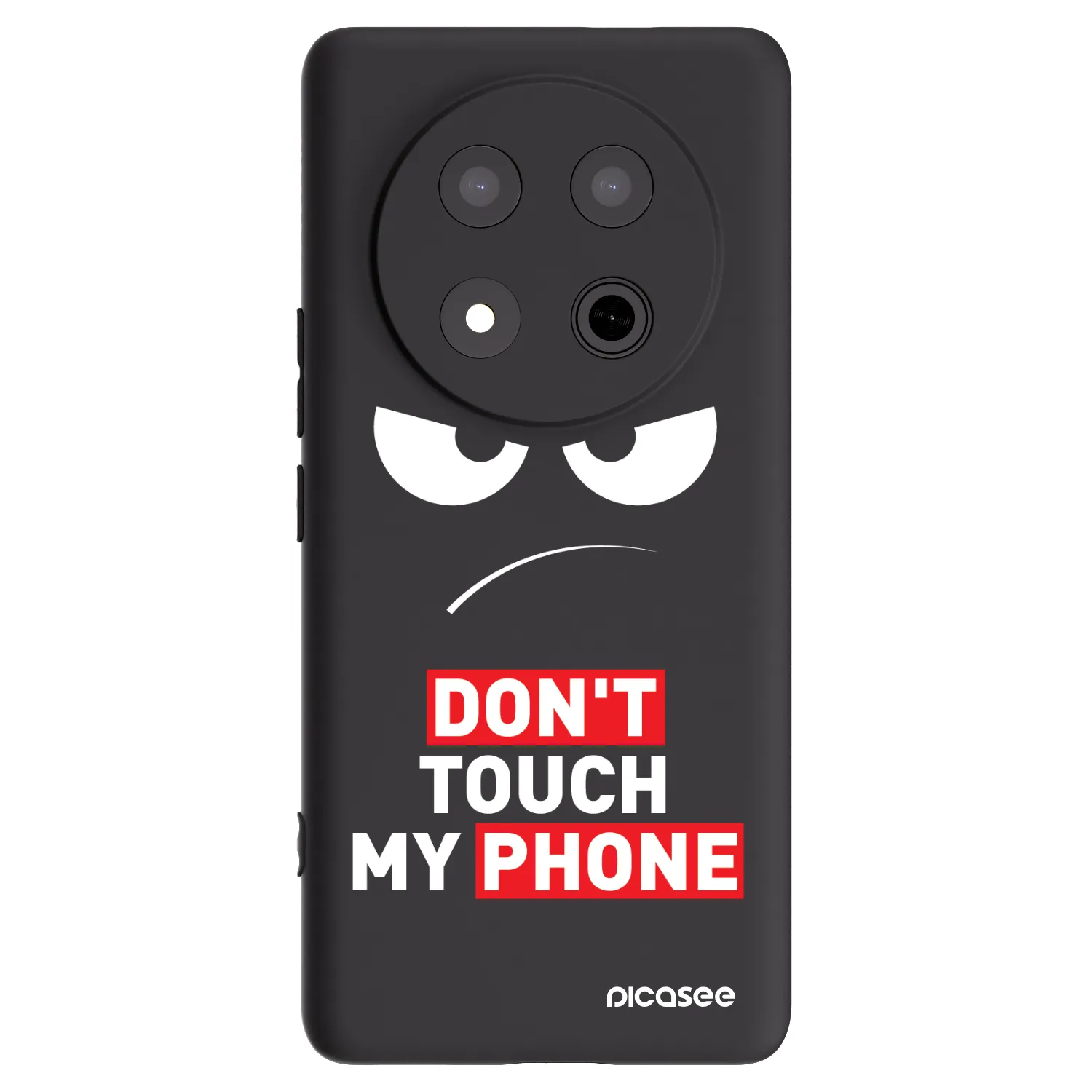Picasee silikonový černý obal pro Honor Magic7 Lite 5G - Angry Eyes - Transparent