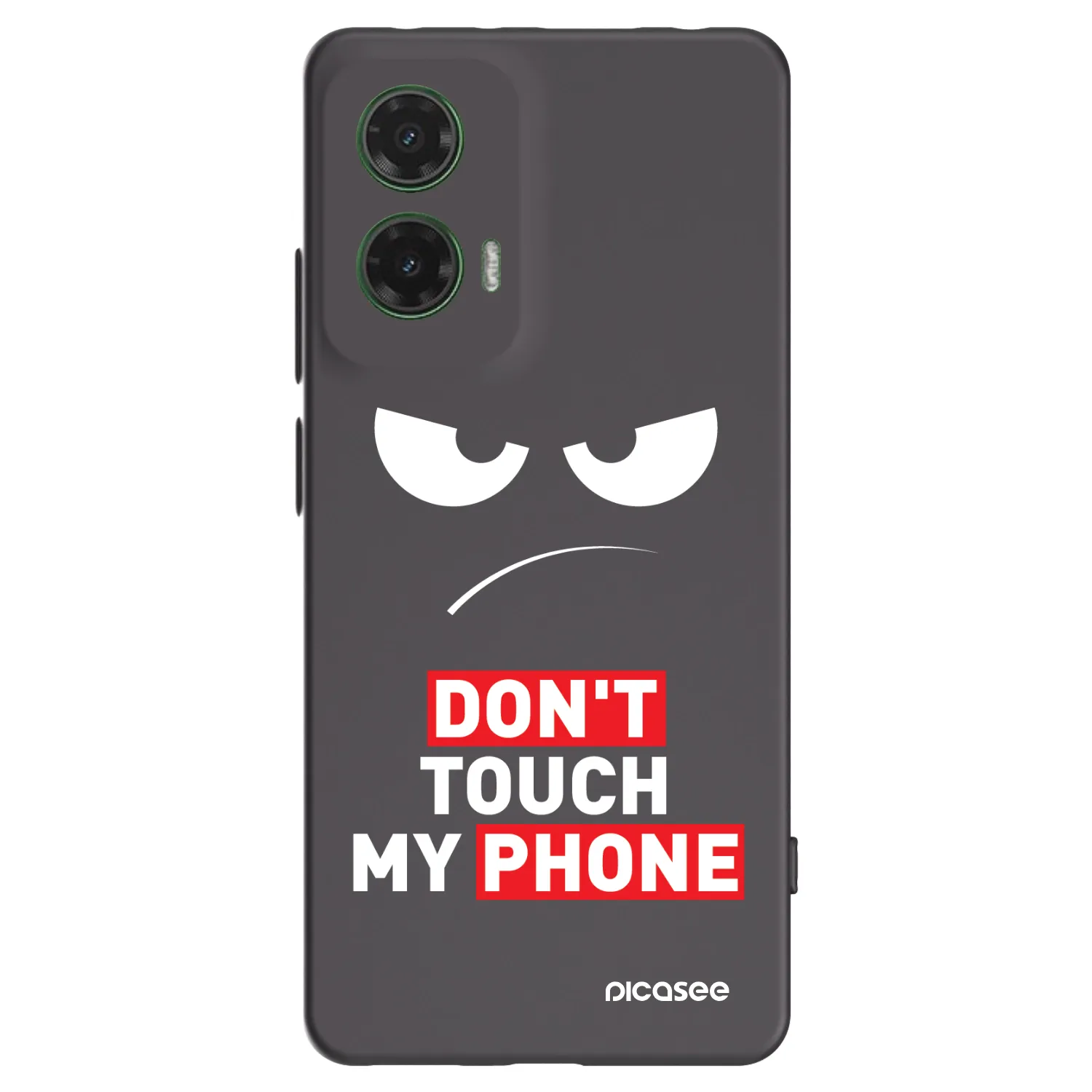 Picasee silikonový černý obal pro Motorola Moto G35 5G - Angry Eyes - Transparent
