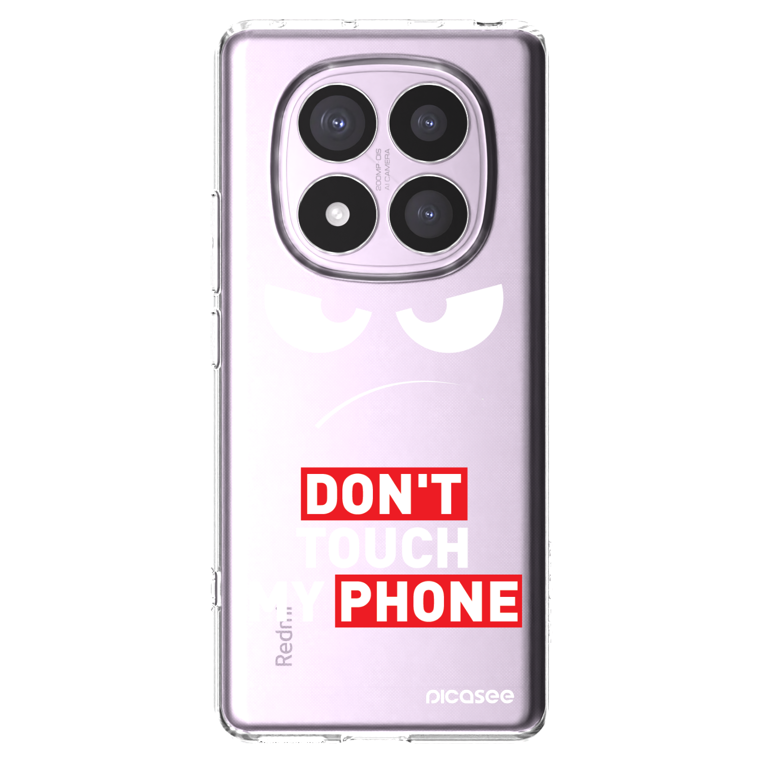 Picasee silikonový průhledný obal pro Xiaomi Redmi Note 14 Pro 4G - Angry Eyes - Transparent