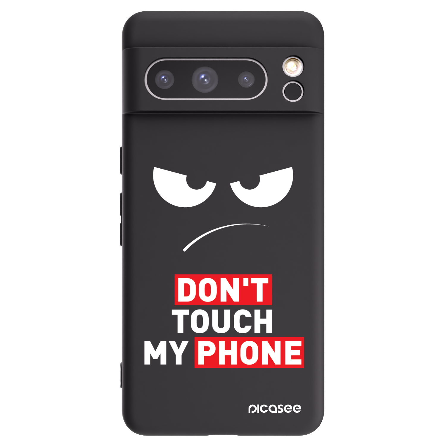 Picasee silikonový černý obal pro Google Pixel 8 Pro - Angry Eyes - Transparent