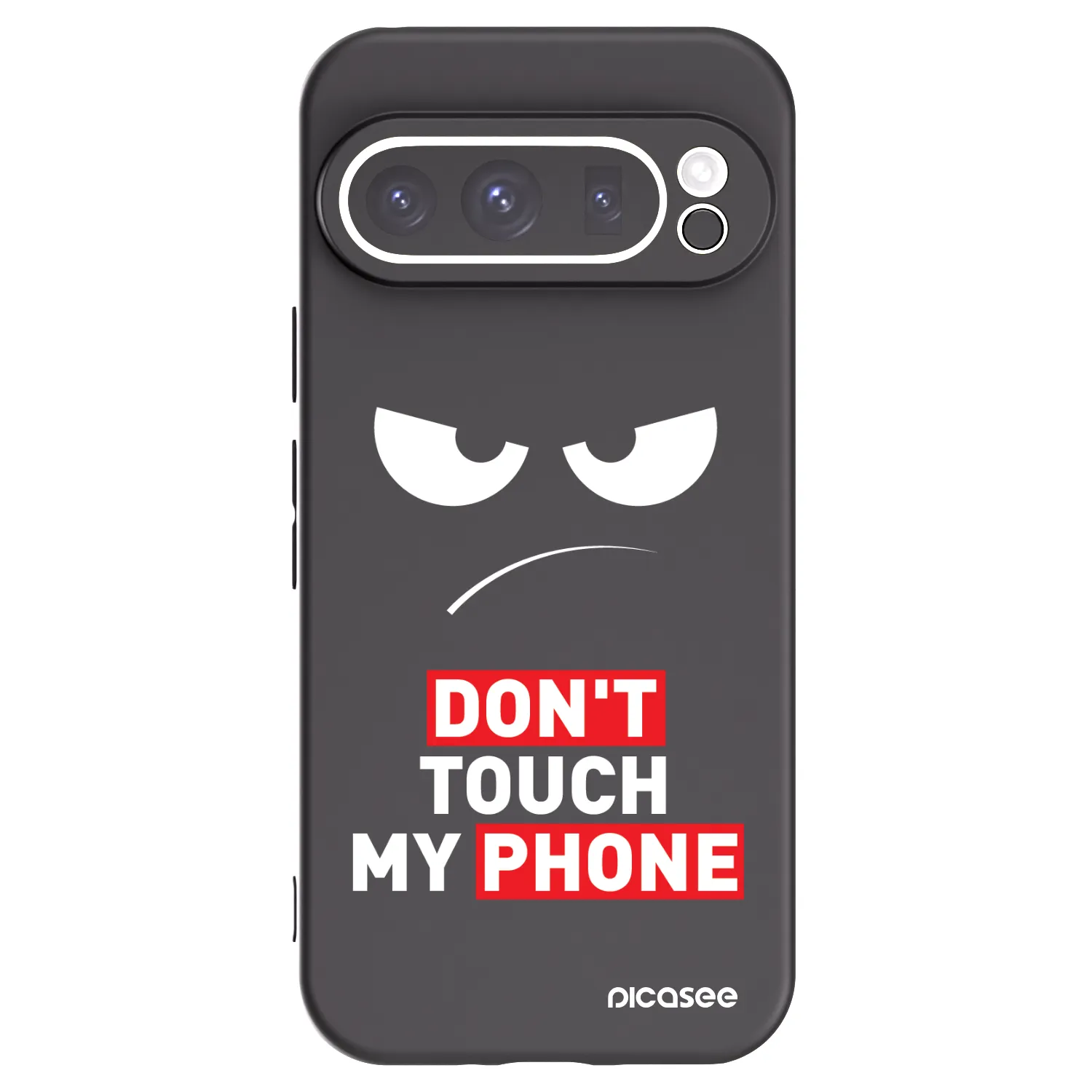 Picasee silikonový černý obal pro Google Pixel 9 Pro - Angry Eyes - Transparent