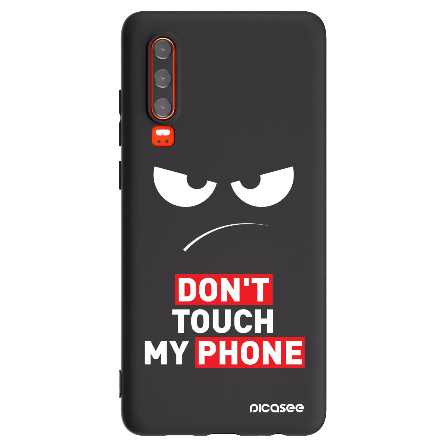 Picasee silikonový černý obal pro Huawei P30 - Angry Eyes - Transparent