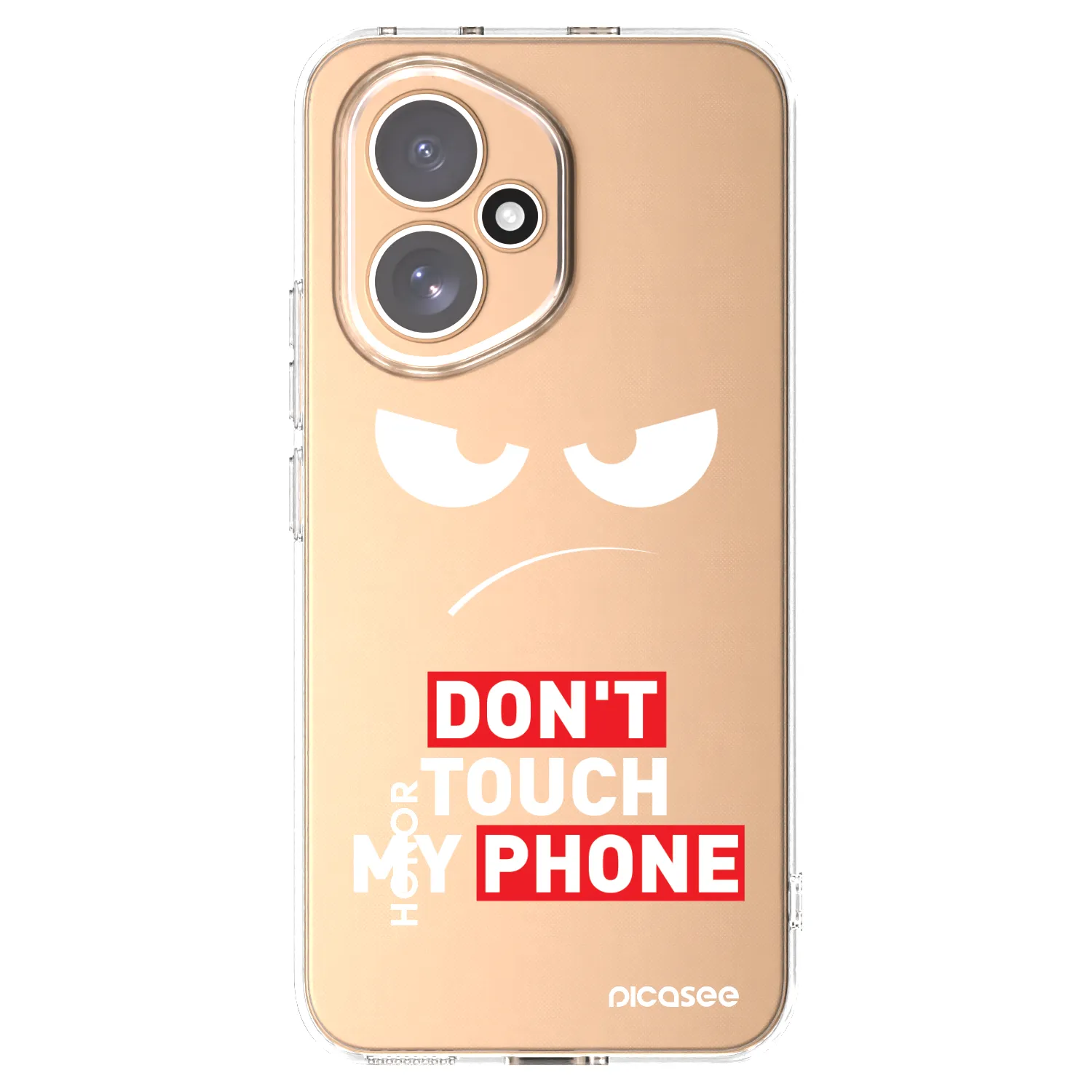 Picasee silikonový průhledný obal pro Honor 400 5G - Angry Eyes - Transparent
