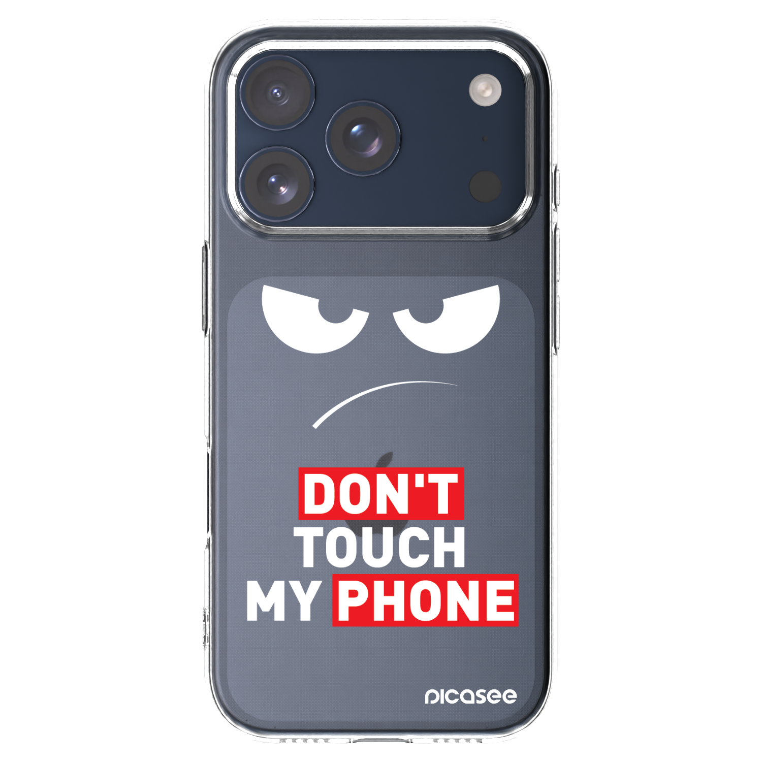 Picasee silikonový průhledný obal pro Apple iPhone 17 Pro - Angry Eyes - Transparent