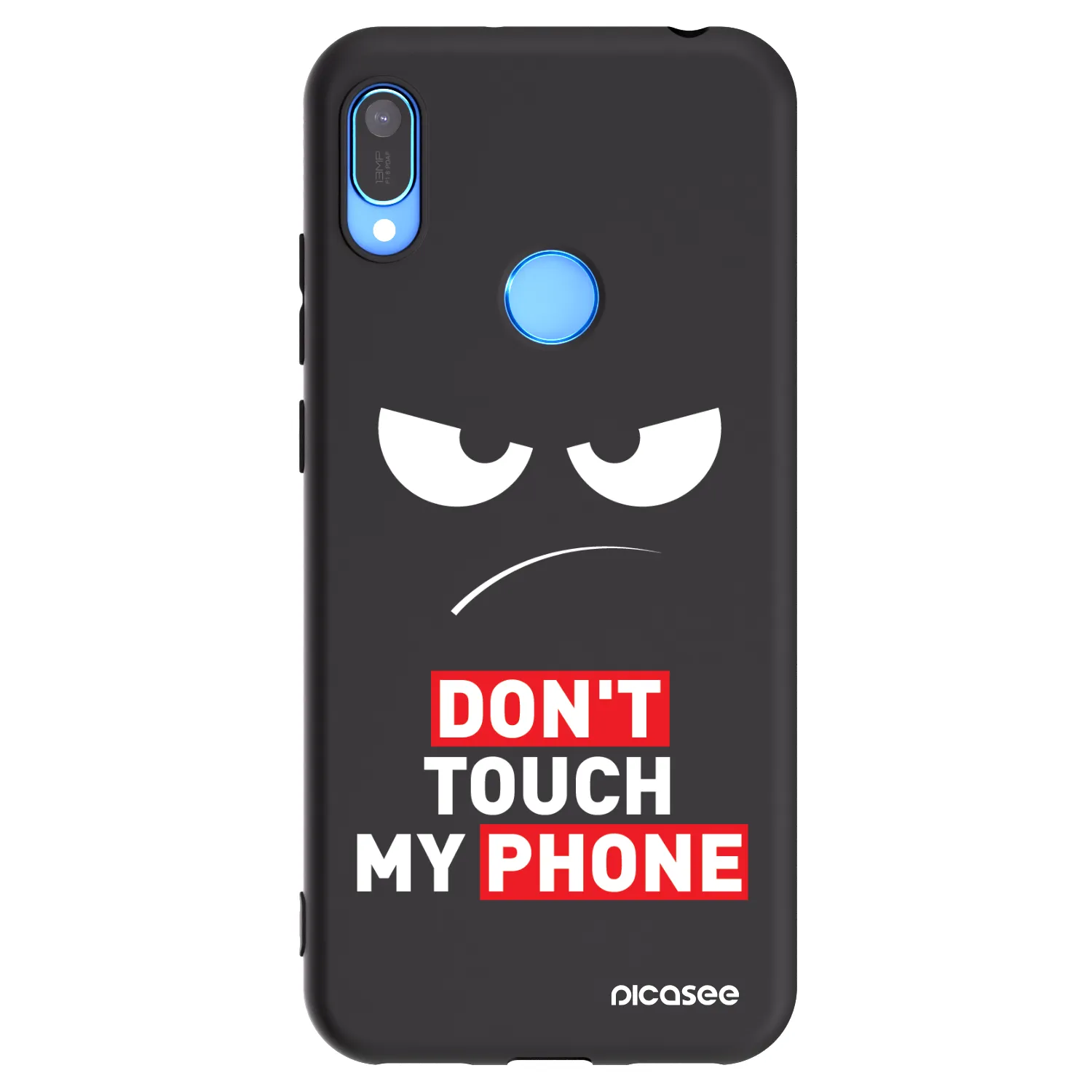 Picasee silikonový černý obal pro Huawei Y6 2019 - Angry Eyes - Transparent