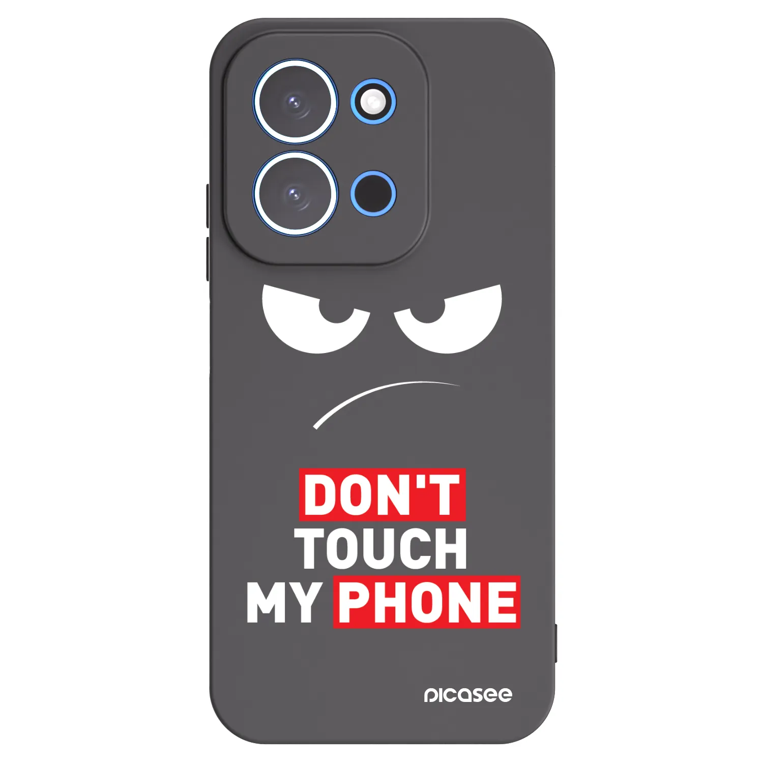 Picasee silikonový černý obal pro Xiaomi Redmi 15C 4G - Angry Eyes - Transparent