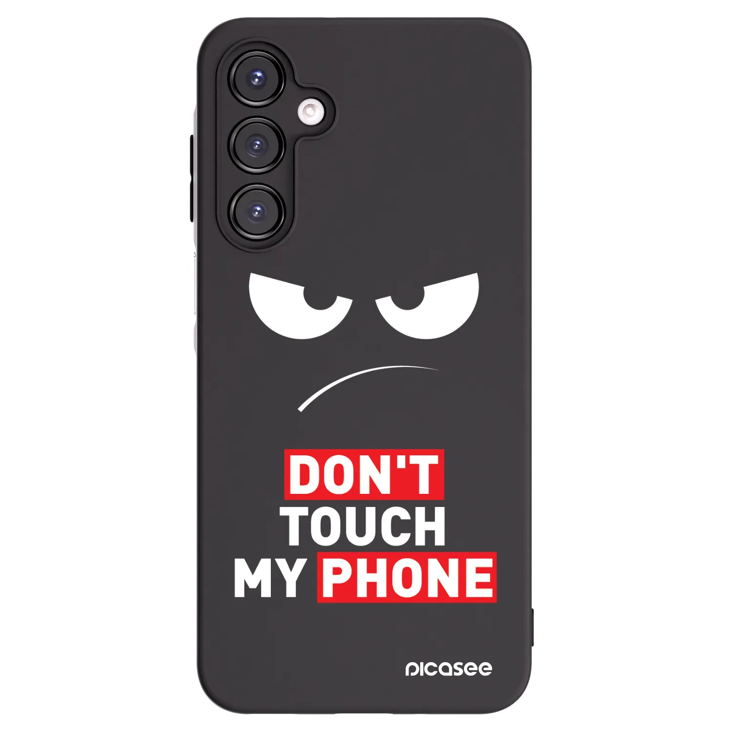 Picasee silikonový černý obal pro Samsung Galaxy A16 4G - Angry Eyes - Transparent
