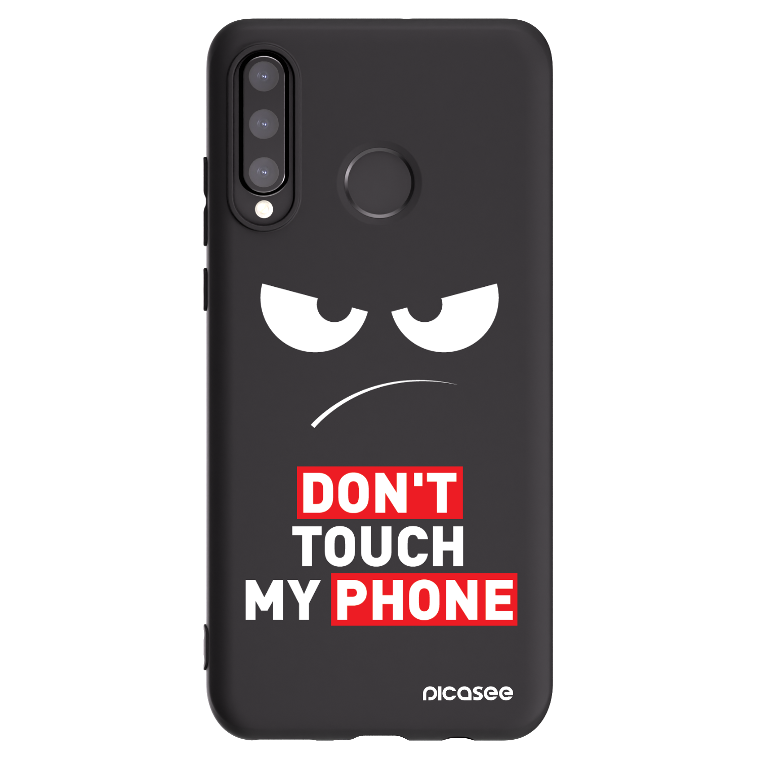 Picasee silikonový černý obal pro Huawei P30 Lite - Angry Eyes - Transparent