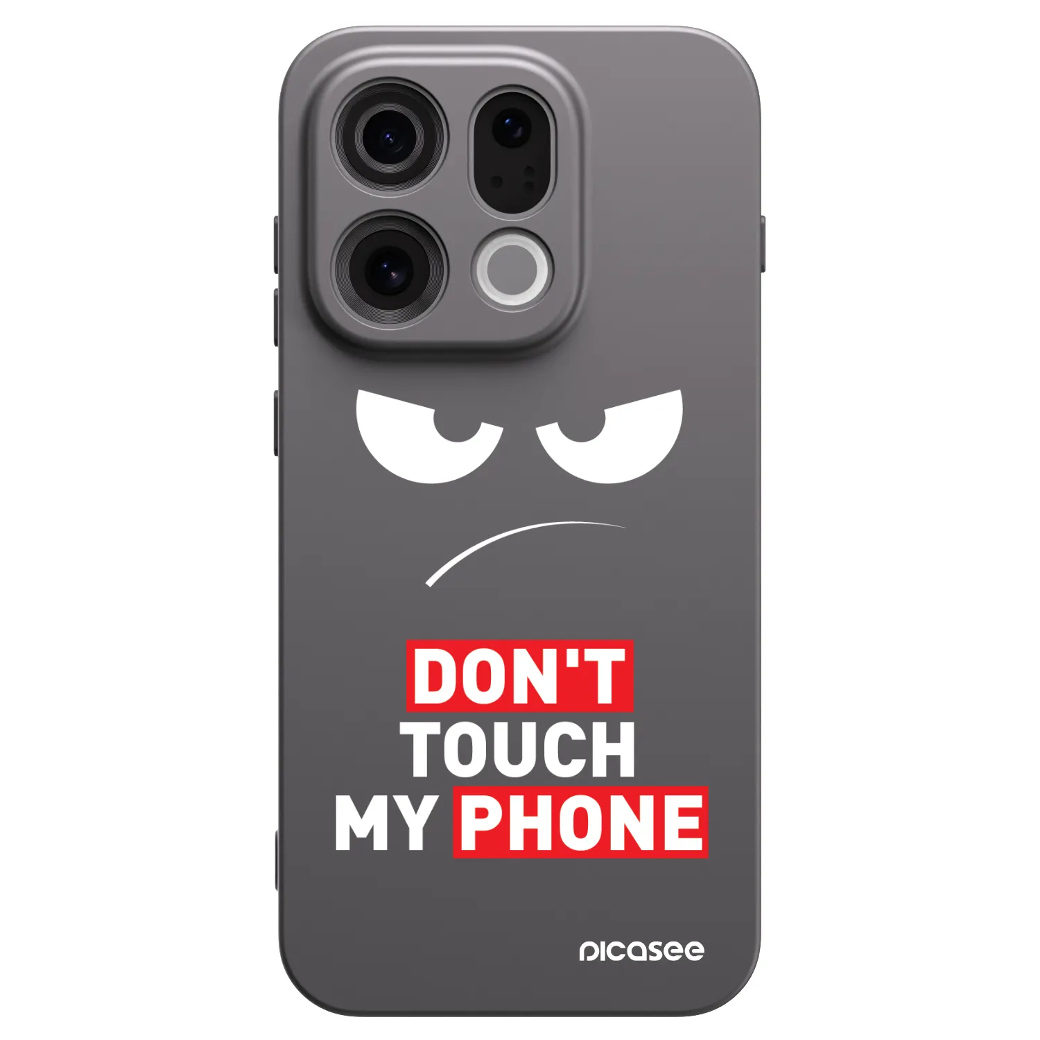 Picasee silikonový černý obal pro OPPO Find X9 - Angry Eyes - Transparent