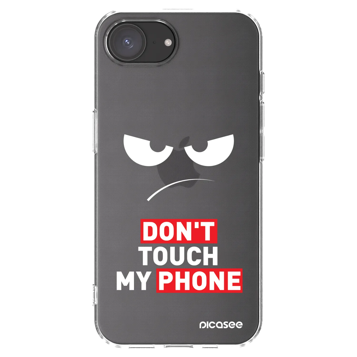 Picasee silikonový průhledný obal pro Apple iPhone 17e - Angry Eyes - Transparent