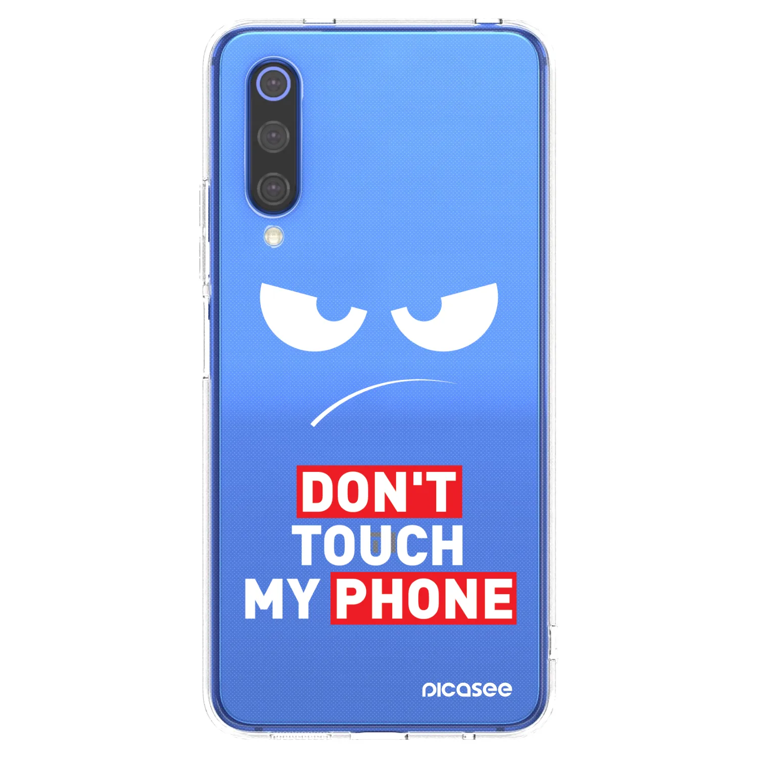 Picasee silikonový průhledný obal pro Xiaomi Mi 9 SE - Angry Eyes - Transparent