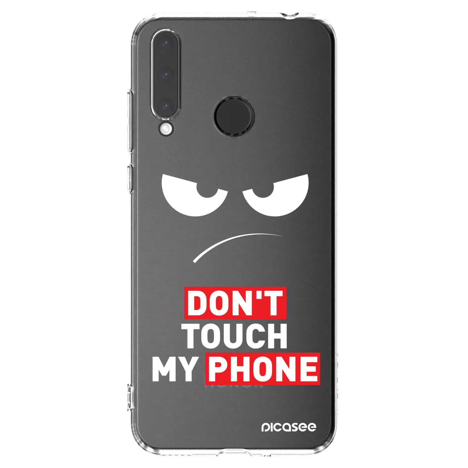 Picasee silikonový průhledný obal pro Honor 20 Lite - Angry Eyes - Transparent