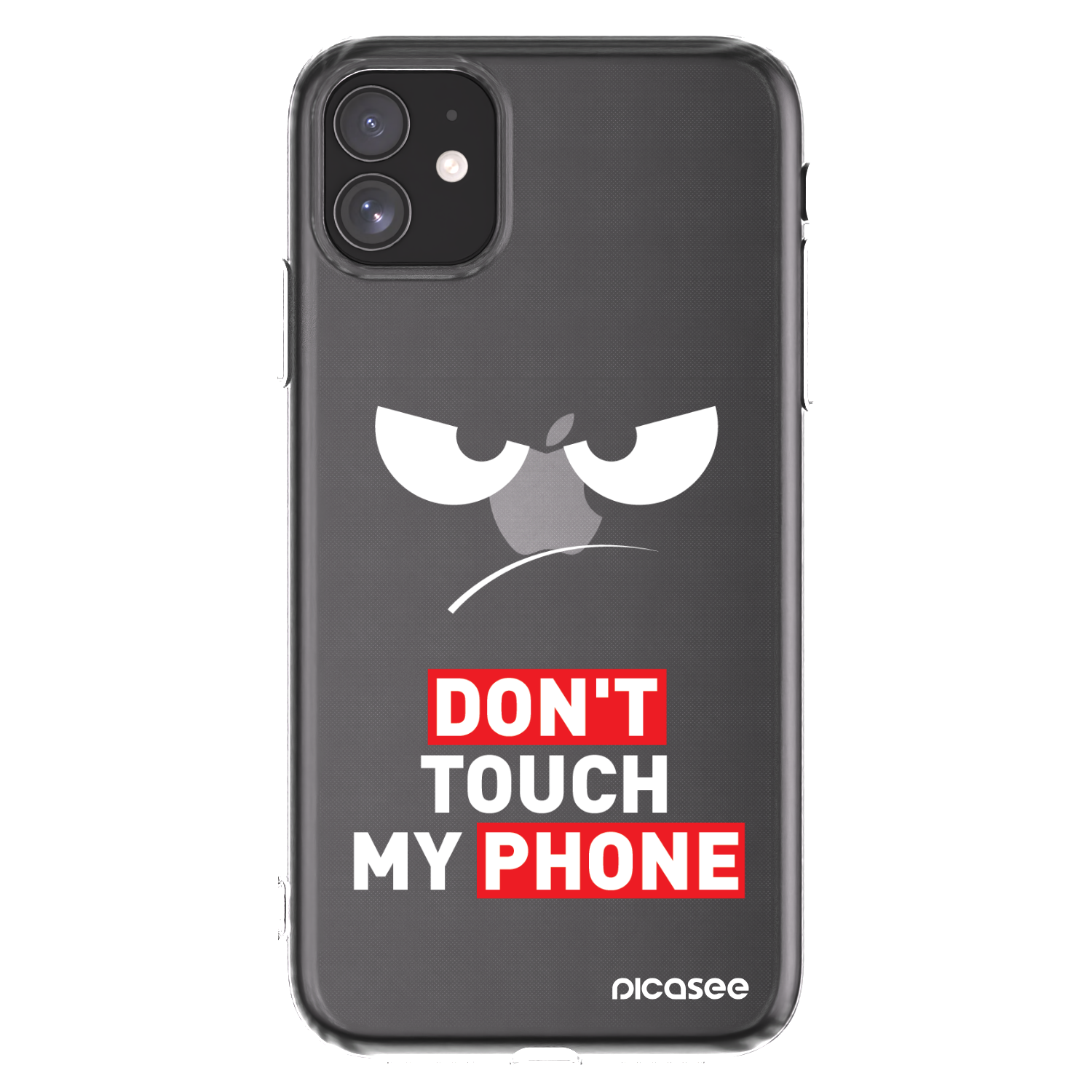 Picasee silikonový průhledný obal pro Apple iPhone 11 - Angry Eyes - Transparent