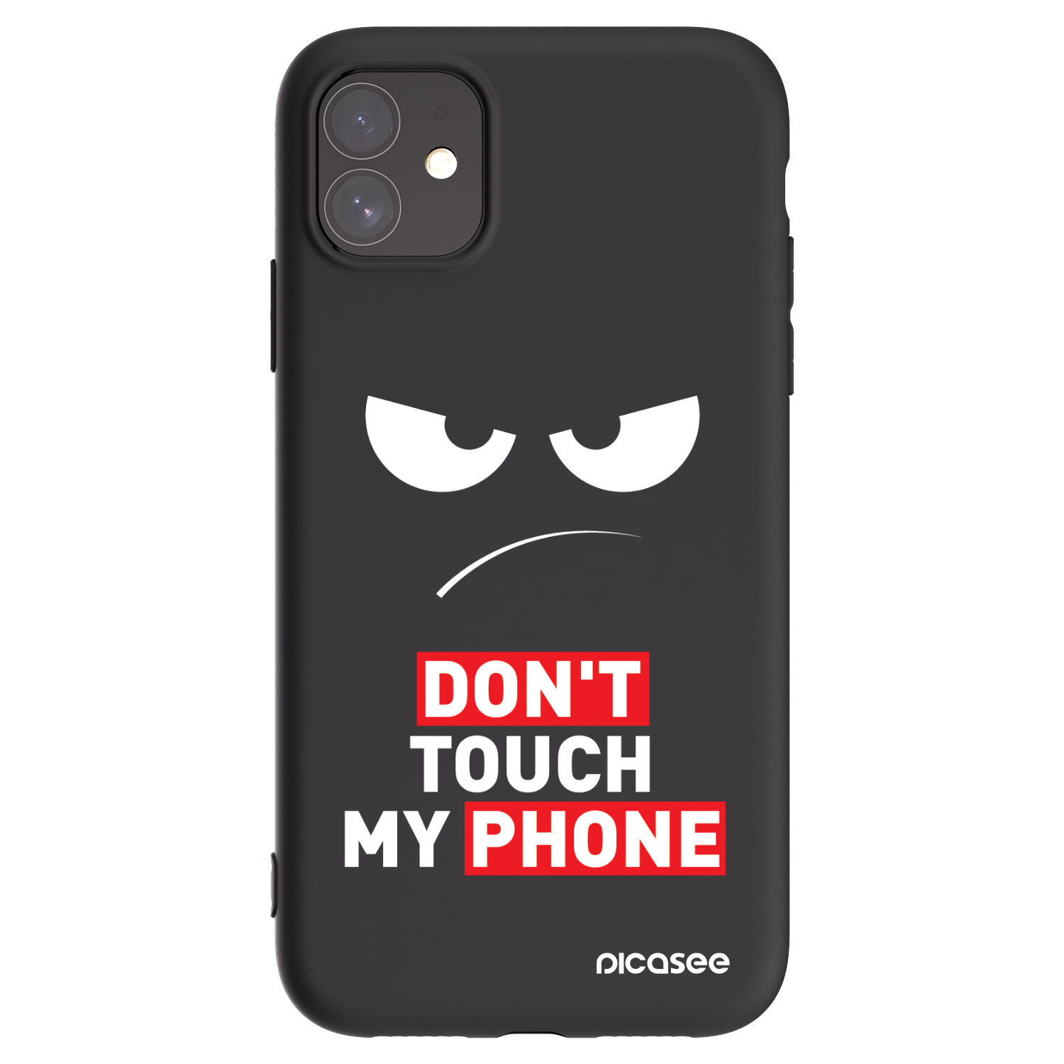 Picasee silikonový černý obal pro Apple iPhone 11 - Angry Eyes - Transparent