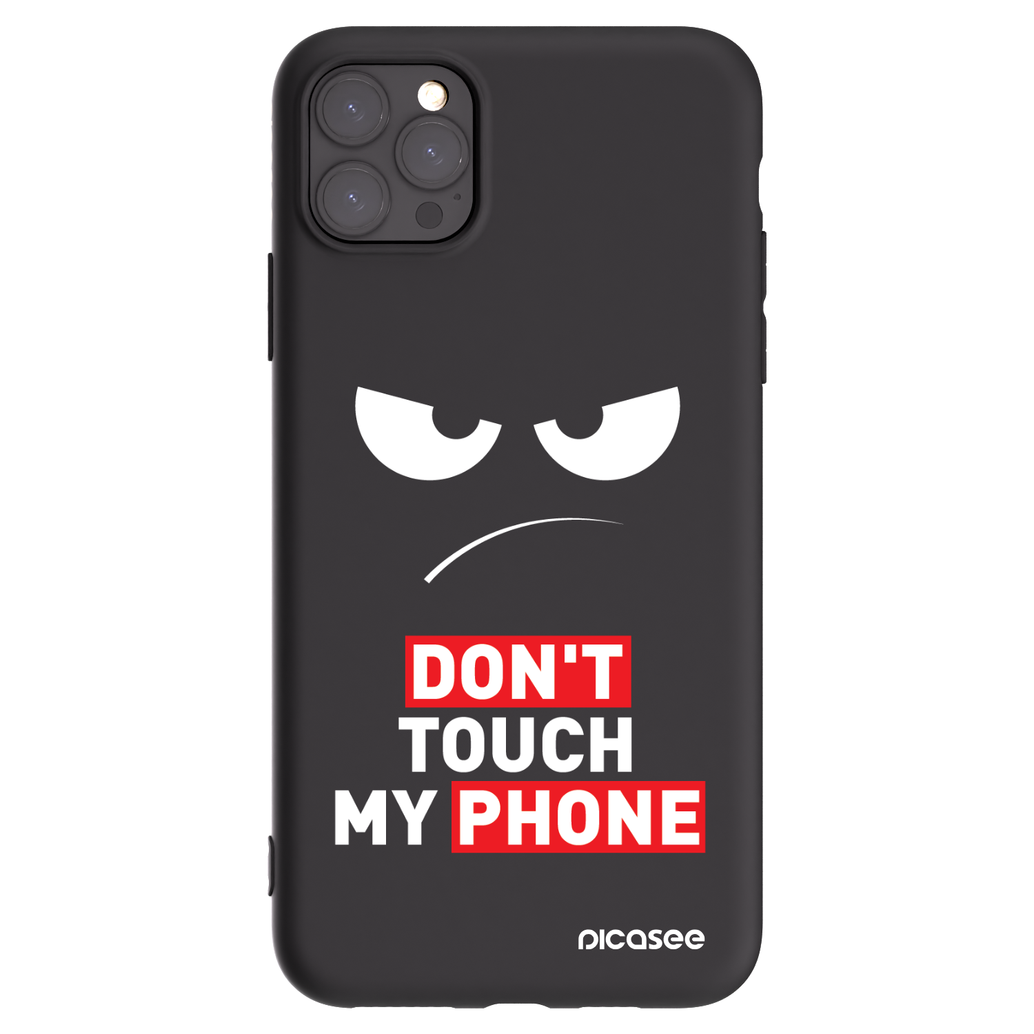 Picasee silikonový černý obal pro Apple iPhone 11 Pro Max - Angry Eyes - Transparent
