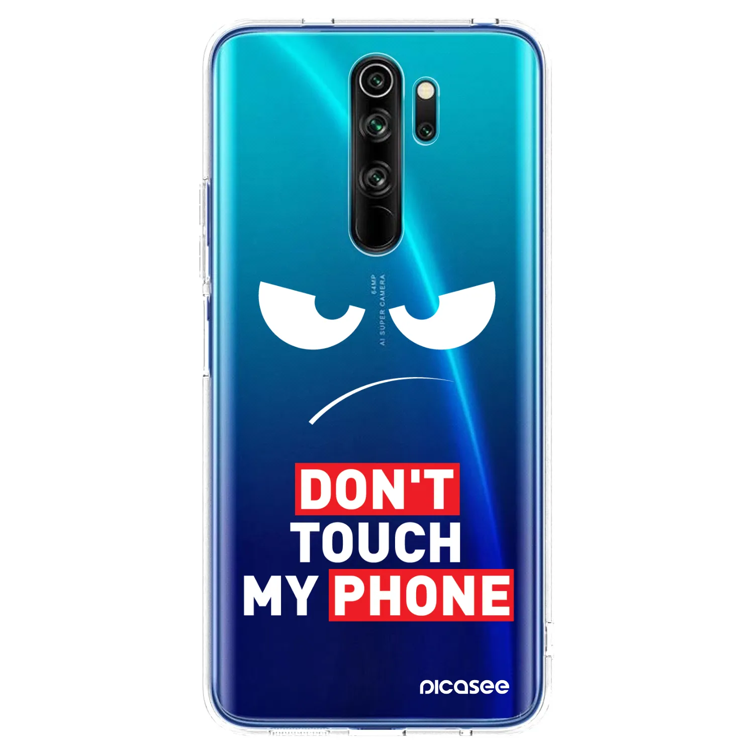 Picasee silikonový průhledný obal pro Xiaomi Redmi Note 8 Pro - Angry Eyes - Transparent