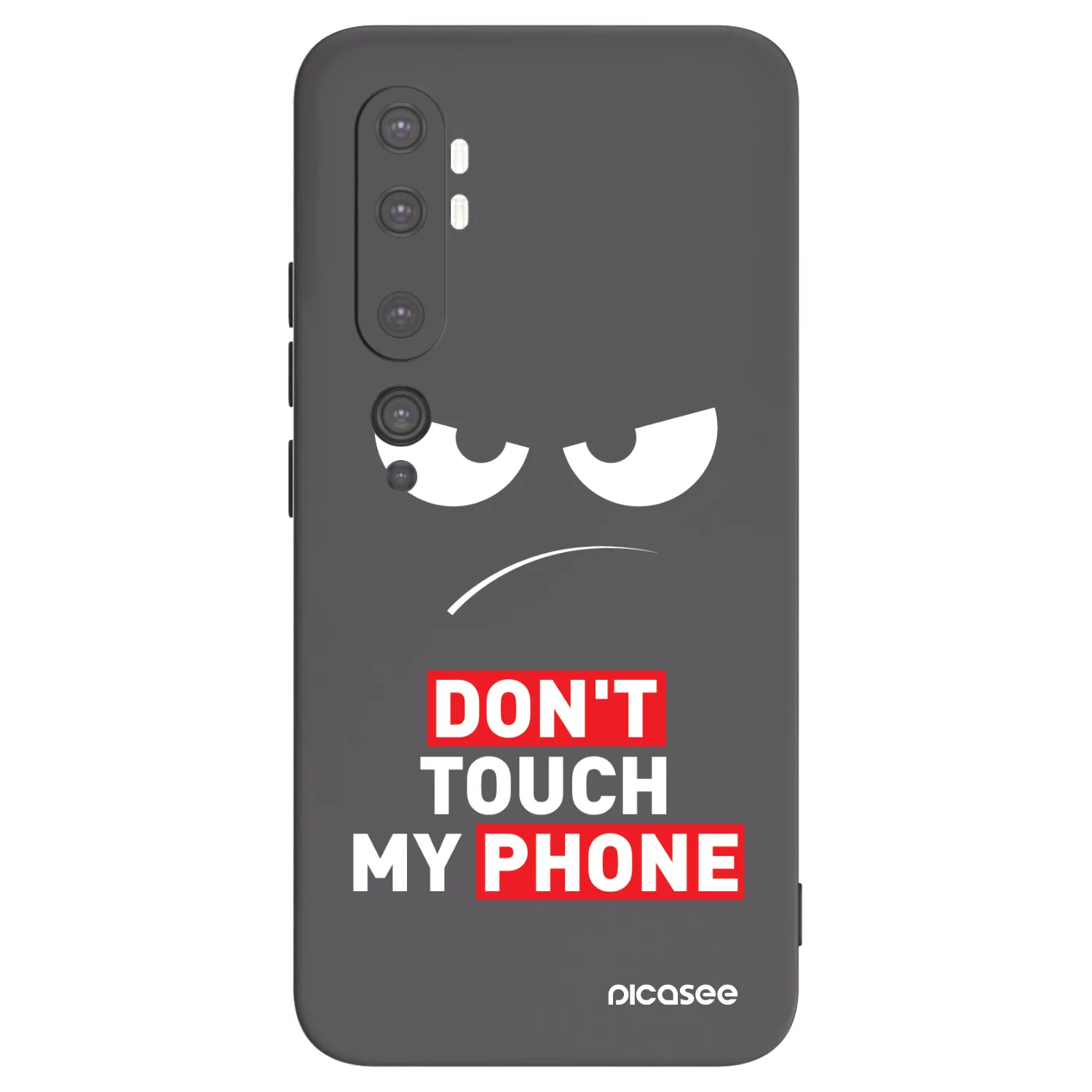 Picasee silikonový černý obal pro Xiaomi Mi Note 10 (Pro) - Angry Eyes - Transparent