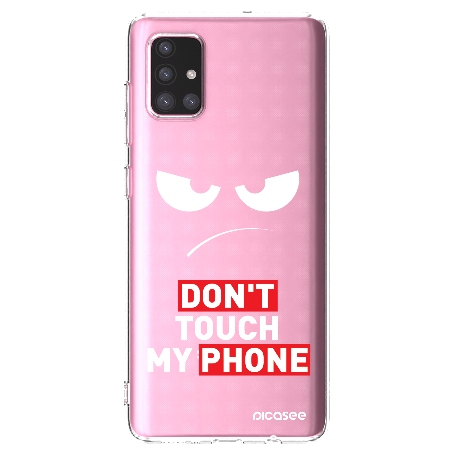 Picasee silikonový průhledný obal pro Samsung Galaxy A71 A715F - Angry Eyes - Transparent