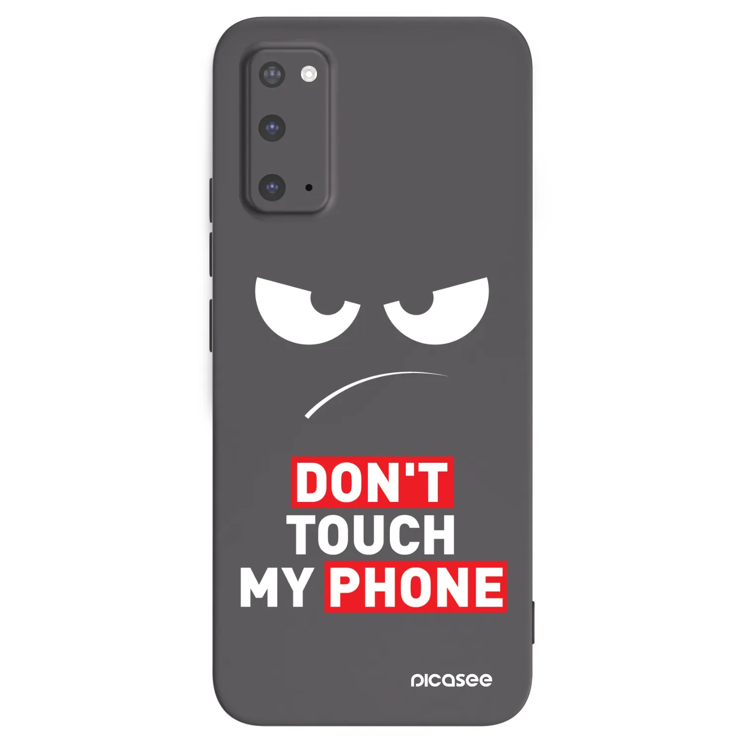Picasee silikonový černý obal pro Samsung Galaxy S20 G980F - Angry Eyes - Transparent