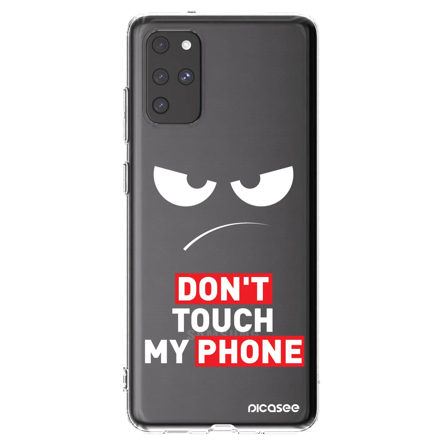 Picasee silikonový průhledný obal pro Samsung Galaxy S20+ G985F - Angry Eyes - Transparent