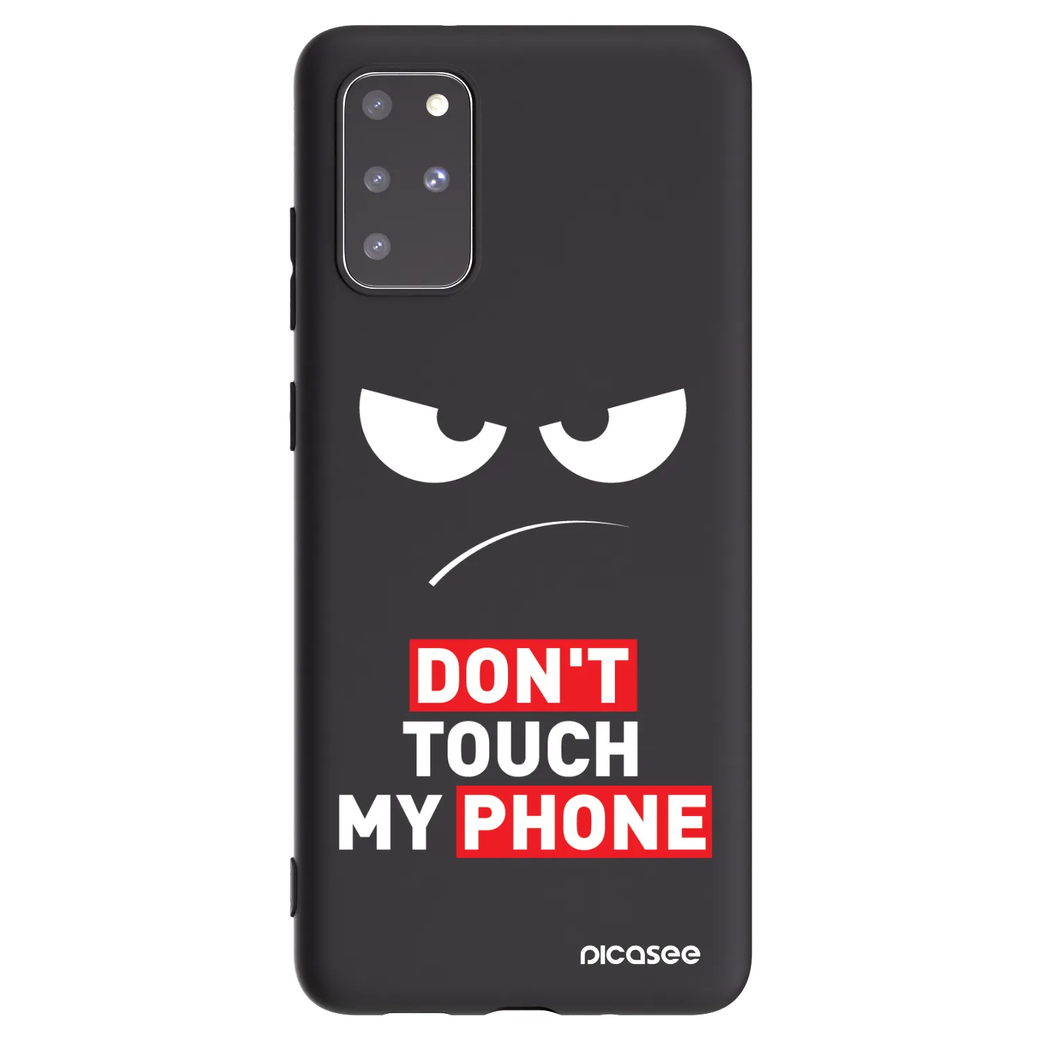 Picasee silikonový černý obal pro Samsung Galaxy S20+ G985F - Angry Eyes - Transparent