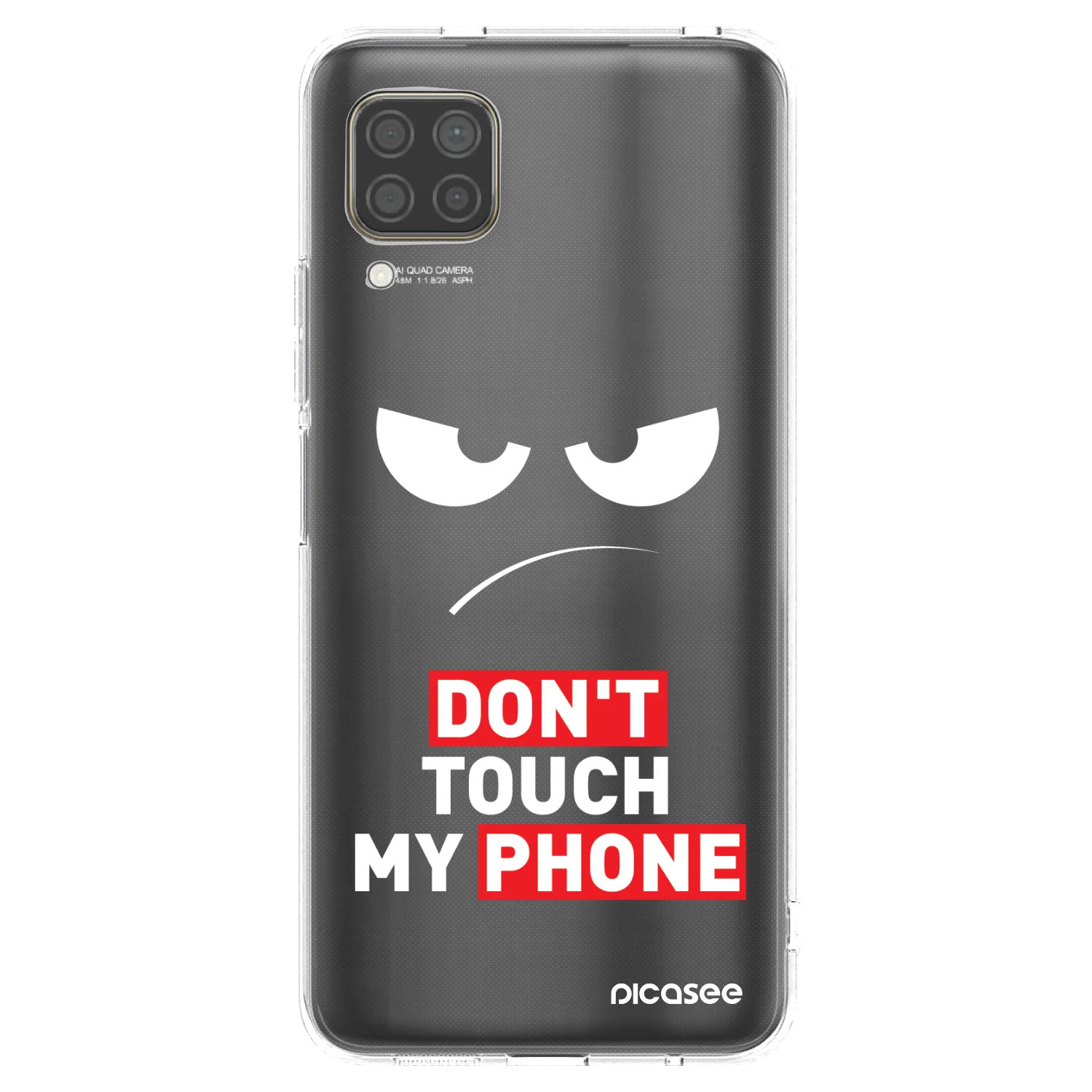 Picasee silikonový průhledný obal pro Huawei P40 Lite - Angry Eyes - Transparent