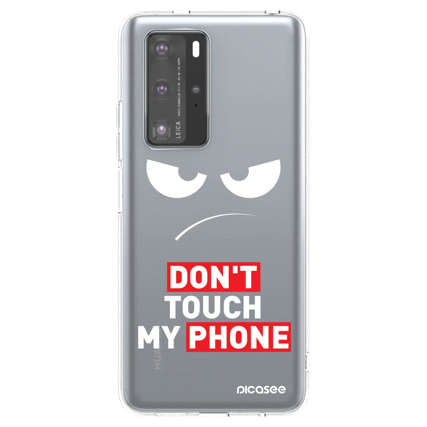 Picasee silikonový průhledný obal pro Huawei P40 Pro - Angry Eyes - Transparent