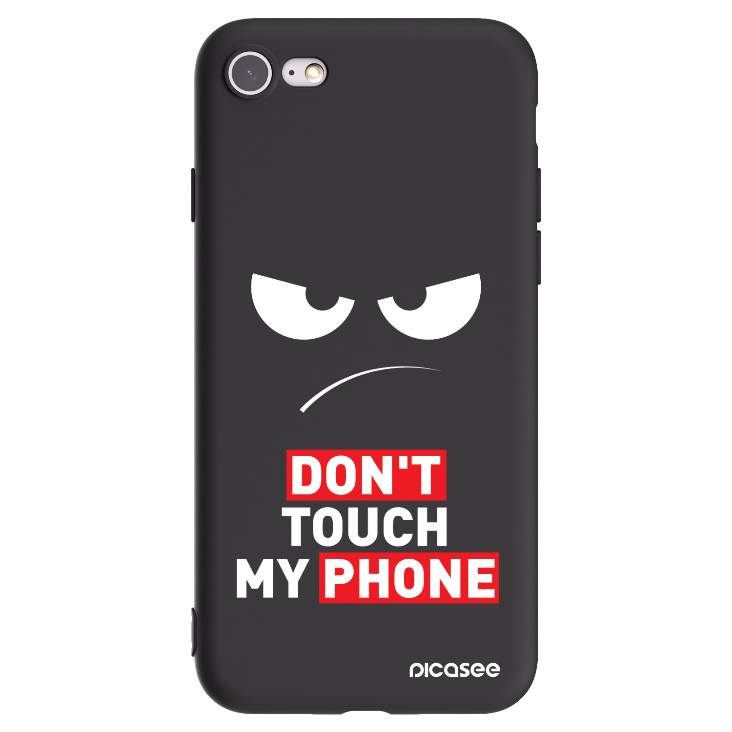 Picasee silikonový černý obal pro Apple iPhone SE 2020 - Angry Eyes - Transparent