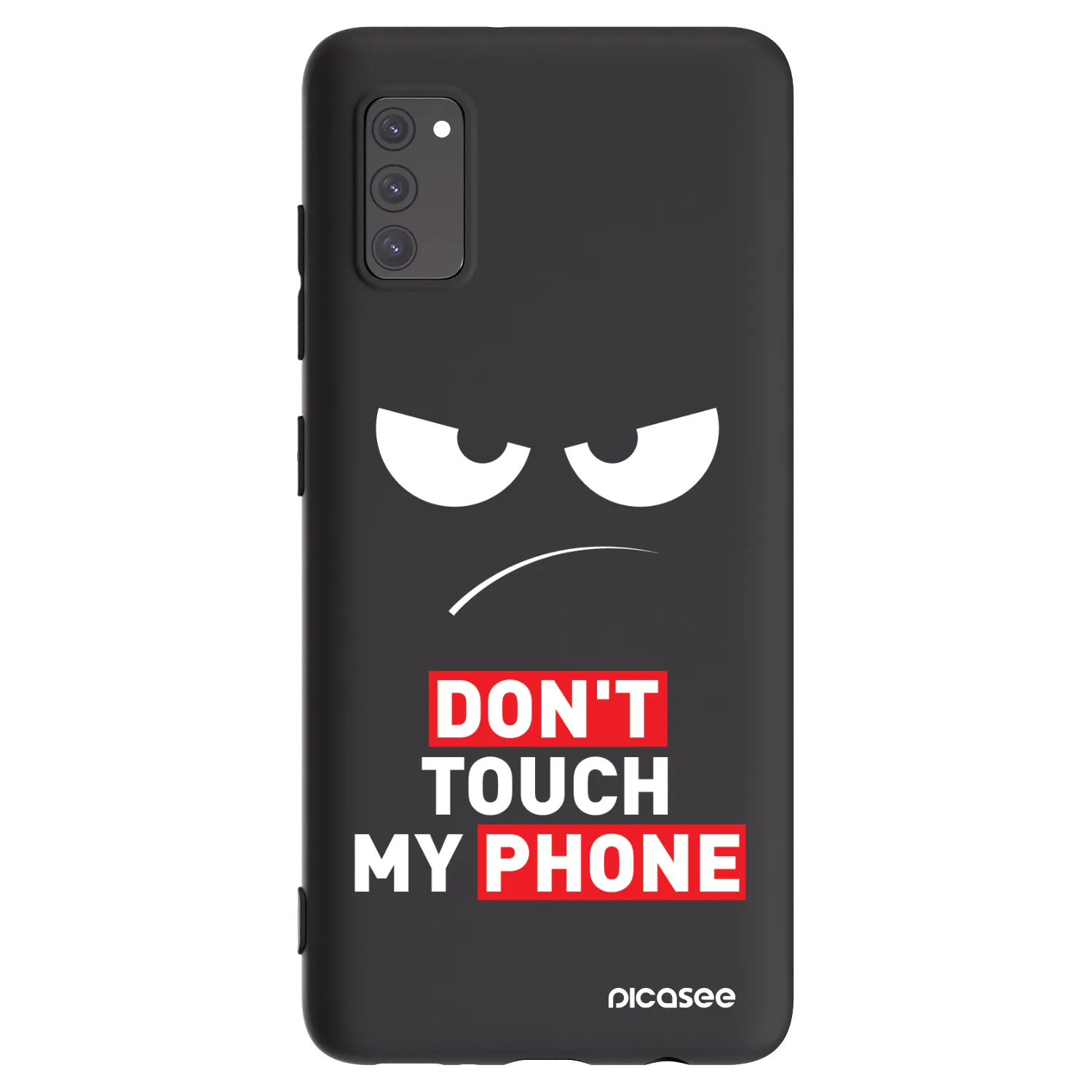 Picasee silikonový černý obal pro Samsung Galaxy A41 A415F - Angry Eyes - Transparent