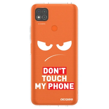 Picasee silikonový průhledný obal pro Xiaomi Redmi 9C - Angry Eyes - Transparent