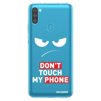 Picasee silikonový průhledný obal pro Samsung Galaxy M11 - Angry Eyes - Transparent