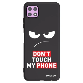 Picasee silikonový černý obal pro Samsung Galaxy A22 A226B 5G - Angry Eyes - Transparent