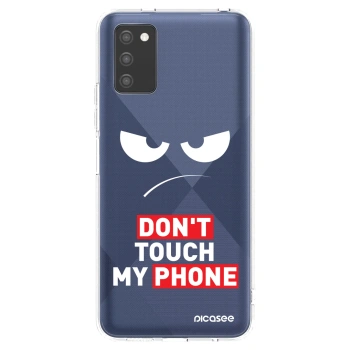 Picasee silikonový průhledný obal pro Samsung Galaxy A02s A025G - Angry Eyes - Transparent