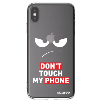Picasee silikonový průhledný obal pro Apple iPhone XS Max - Angry Eyes - Transparent