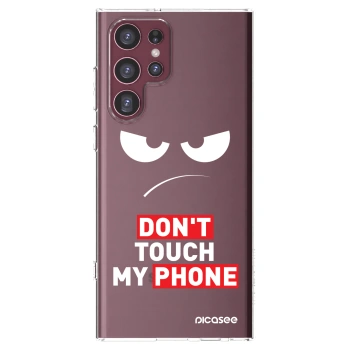 Picasee silikonový průhledný obal pro Samsung Galaxy S22 Ultra 5G - Angry Eyes - Transparent