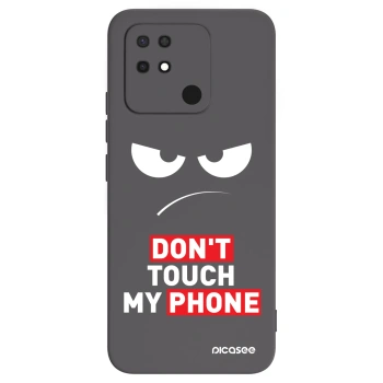 Picasee silikonový černý obal pro Xiaomi Redmi 10C - Angry Eyes - Transparent