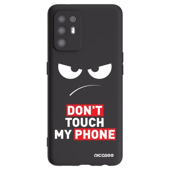 Picasee silikonový černý obal pro OPPO A94 5G - Angry Eyes - Transparent