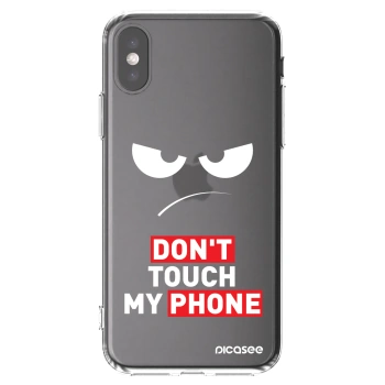 Picasee silikonový průhledný obal pro Apple iPhone X/XS - Angry Eyes - Transparent