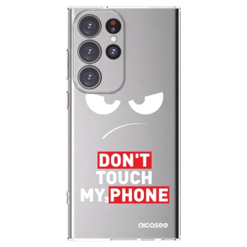 Picasee silikonový průhledný obal pro Samsung Galaxy S23 Ultra 5G - Angry Eyes - Transparent