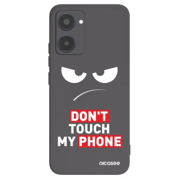 Picasee silikonový černý obal pro Realme 10 4G - Angry Eyes - Transparent